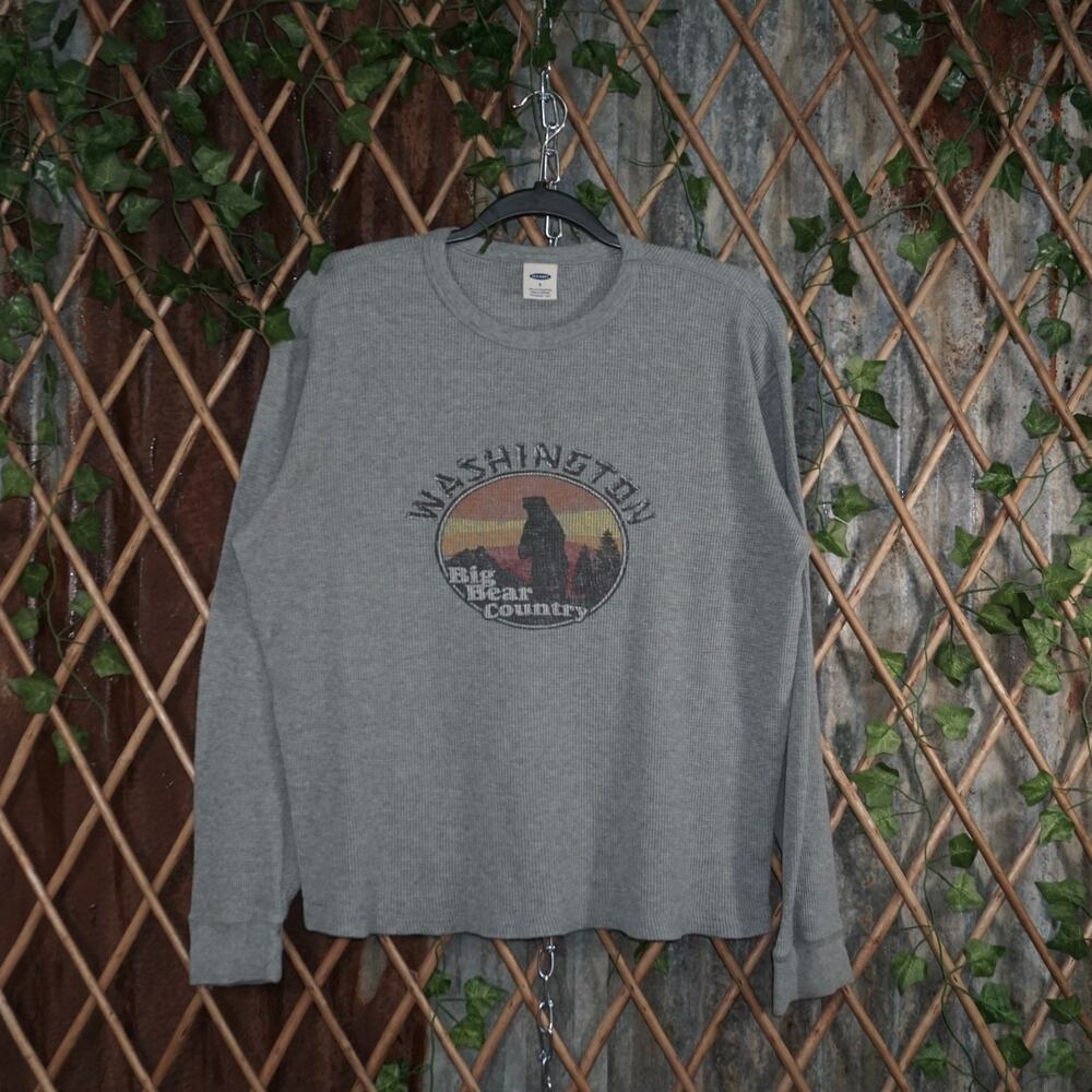 S - Vintage Y2K Old Navy waffle knit thermal 2000s shirt